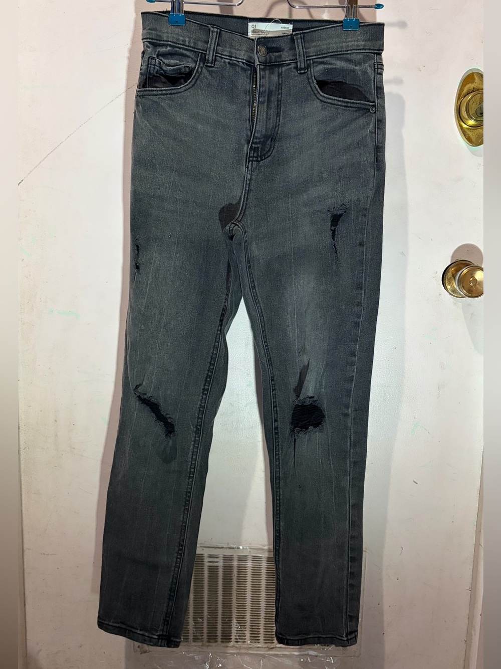 Ardene Black Distressed Skinny Jeans